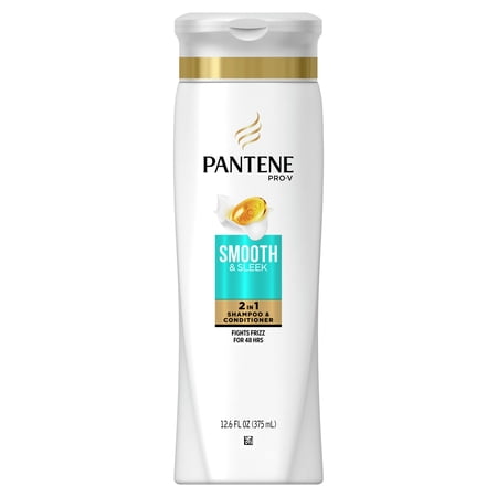 Pantene Pro-V Smooth & Sleek 2 in 1 Shampoo & Conditioner, 12.6 fl oz