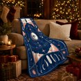 thumbnail image 3 of Moon Eye Medallion with Starbursts, Dreamy Tarot Style for Astrology Lovers, Cozy Peach Cloud Scene, Flannel Blanket for Living Room and Bedroom, Christmas Gift and Mystic Home Decor, 3 of 9