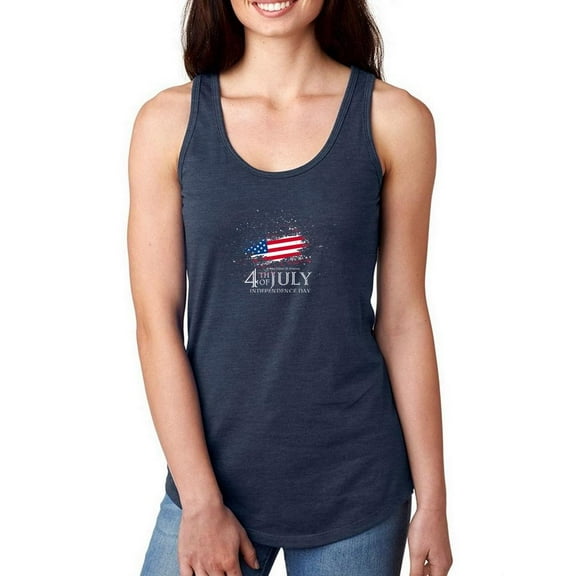 4Th July Faded Flag Racerback Tank Women -Image by Shutterstock, Female Large