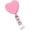 Pink, variant on Heart Shaped Retractable Badge Reel with Rotating Swivel Spring Clip - Cute Heavy Duty Name Tag Reels for Nurses, Pediatrics, Teachers, EKG and More by Specialist ID (Red)