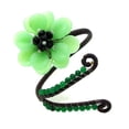 thumbnail image 2 of Thai Lotus Green Agate Bendable Handmade Cuff, 2 of 5