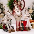 thumbnail image 3 of SUSUchens Adornos de muñeca navideña Muñeco de nieve Alce Juguete de peluche de patas largas Decoración navideña Muñeco de peluche Regalo para niños Amigos Estilo familiar C, 3 of 8