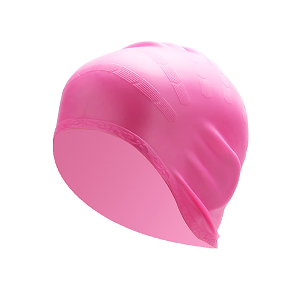Silicone Swimming Cap Cover Ears Long Hair Clean Swim Pool For Adult