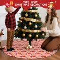 thumbnail image 5 of 48 Inch Christmas Tree Skirt – Velvet Plush Tree Mat, Soft Thickened Polyester with Red Ties, Single-Sided Printing, Available in 30in/36in/48in, Perfect for Holiday Xmas Tree Decoration, 5 of 7