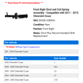 thumbnail image 2 of Front Right Strut and Coil Spring Assembly - Compatible with 2011 - 2015 Chevy Cruze 2012 2013 2014, 2 of 2