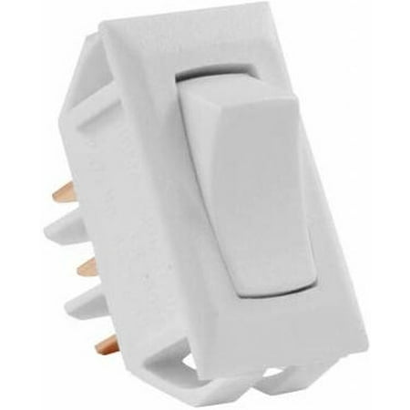 

JR Products 12635 Multi-Purpose Single Rocker On/On Switch - White