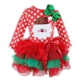 thumbnail image 2 of KONBECA Baby Girls Christmas Dresses, Long Sleeve Lace Princess Gauze Dress, Kids Pageant Flower Girl Dress, Newborn Girls Christmas Romper Tutu Dress Green (1-2 Years), 2 of 8