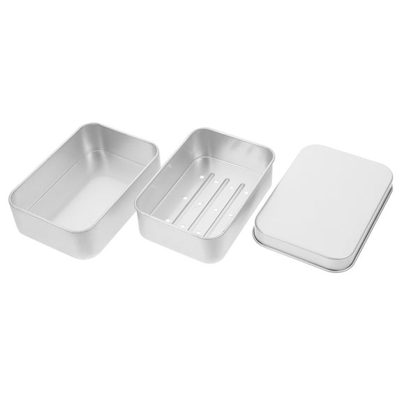 Topbathy Travel Soap Container Aluminum Alloy Metal Box with Leak Proof Lid for Outdoor Activities