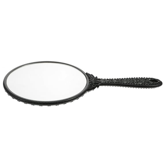 ROSENICE Vintage Handheld Mirror Female Makeup Mirror Portable Carry Hand Mirror