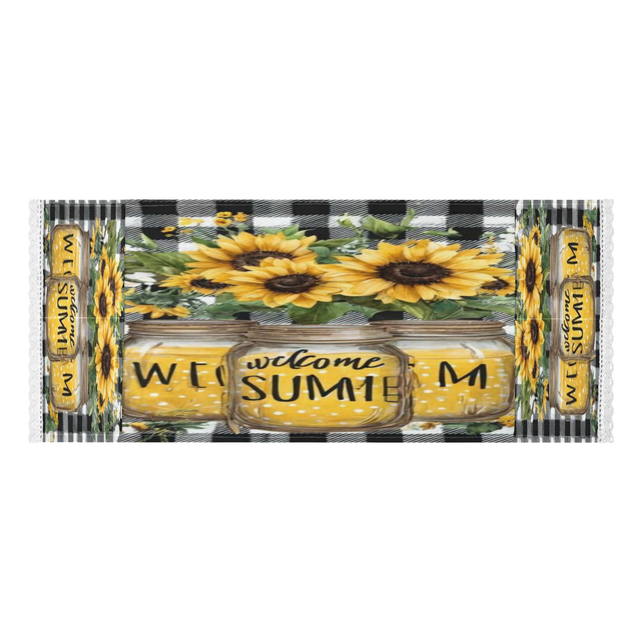 Wobogo Sunflower Summer Jars Washing Machine Cover Dustproof Washer Dryer Cover Waterproof Laundry Room Decorative Protector