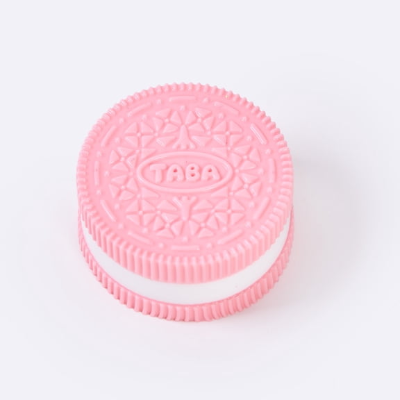 60g Pink-white Sandwich Cookie Taba Squishy Toys for Adults – Cute Stress Relief Fidget Sensory Toys, Soft Silicone Squeeze Gifts for Teens Adults