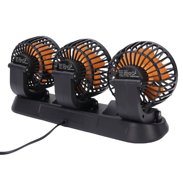 Ventilador de AUTOS de 3 Cabeza Portátil 2 Velocidades 360 Ventilador de Enfriamiento de Automóvil Giratorio Para La Escena de RV de Camioneta Van Truck