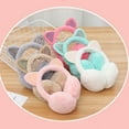 thumbnail image 1 of Cache-oreilles Chat Fourrure Chaud Femme Protection Oreilles Mignon Doux Moelleux Nouveauté Cache-Oreilles, 1 of 4
