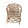 thumbnail image 4 of Pemberly Row Ivory Braided Rattan Arm Chair with Cushion and Pillow, 4 of 10