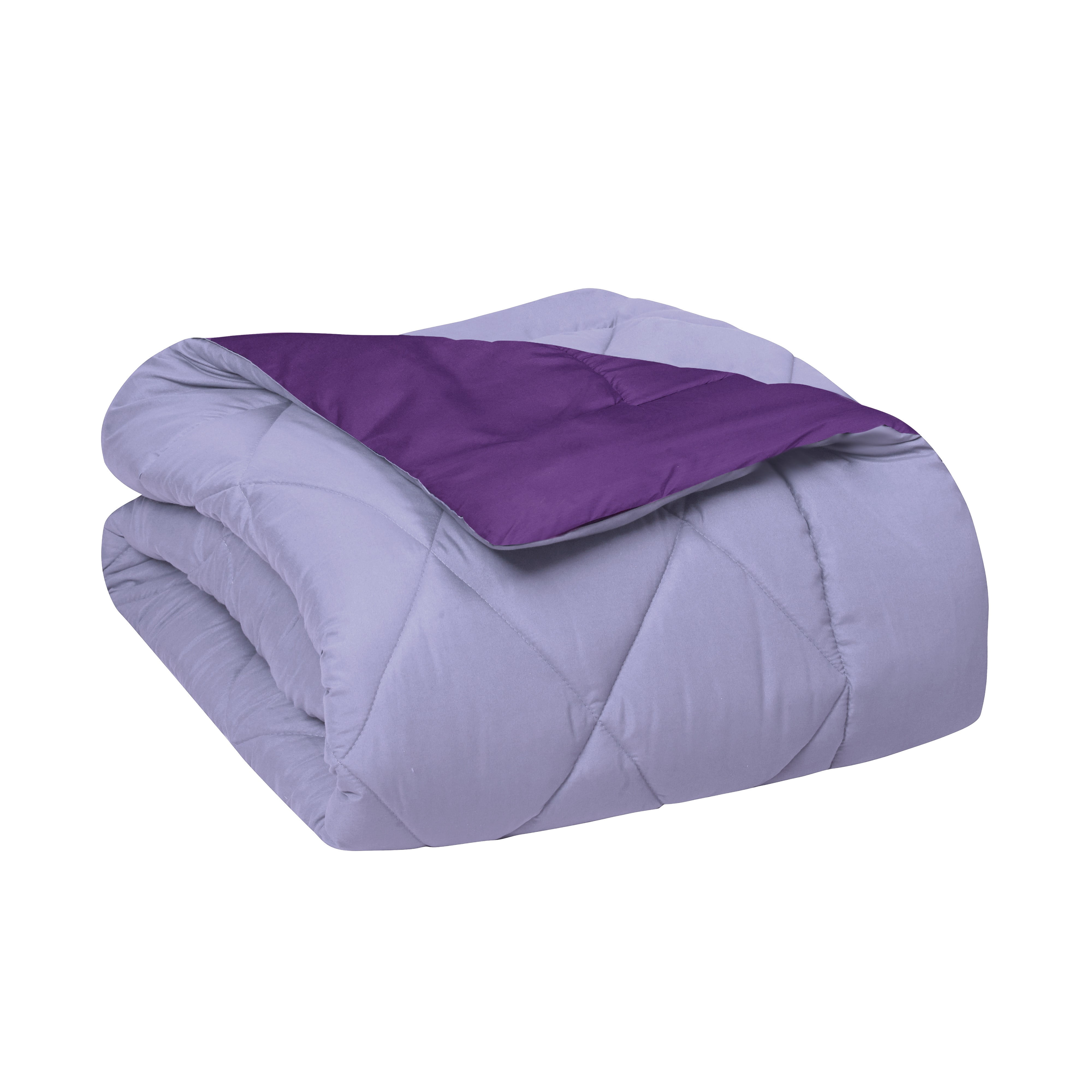 Reversible Down Alternative Comforter, Medium Weight Bedding for All Season Hypoallergenic-King/Cal King, Lilac/Purple