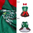 thumbnail image 3 of Vestido para perro CuteBone CVA05M-D verde a cuadros de terciopelo pequeño, 3 of 6