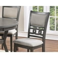 thumbnail image 3 of Set of 2 Dining Chairs, Modern Solid Wood Accent Chairs with Upholstered Seat and Backrest, Farmhouse Desk Chair for Dinner Room ,Living Room, Restaurant, Grey, 3 of 7