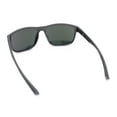 thumbnail image 4 of Mens Color Mirror 90s Classic Rectangle Sport Plastic Aerodynamic Sunglasses Grey - Green Mirror, 4 of 4