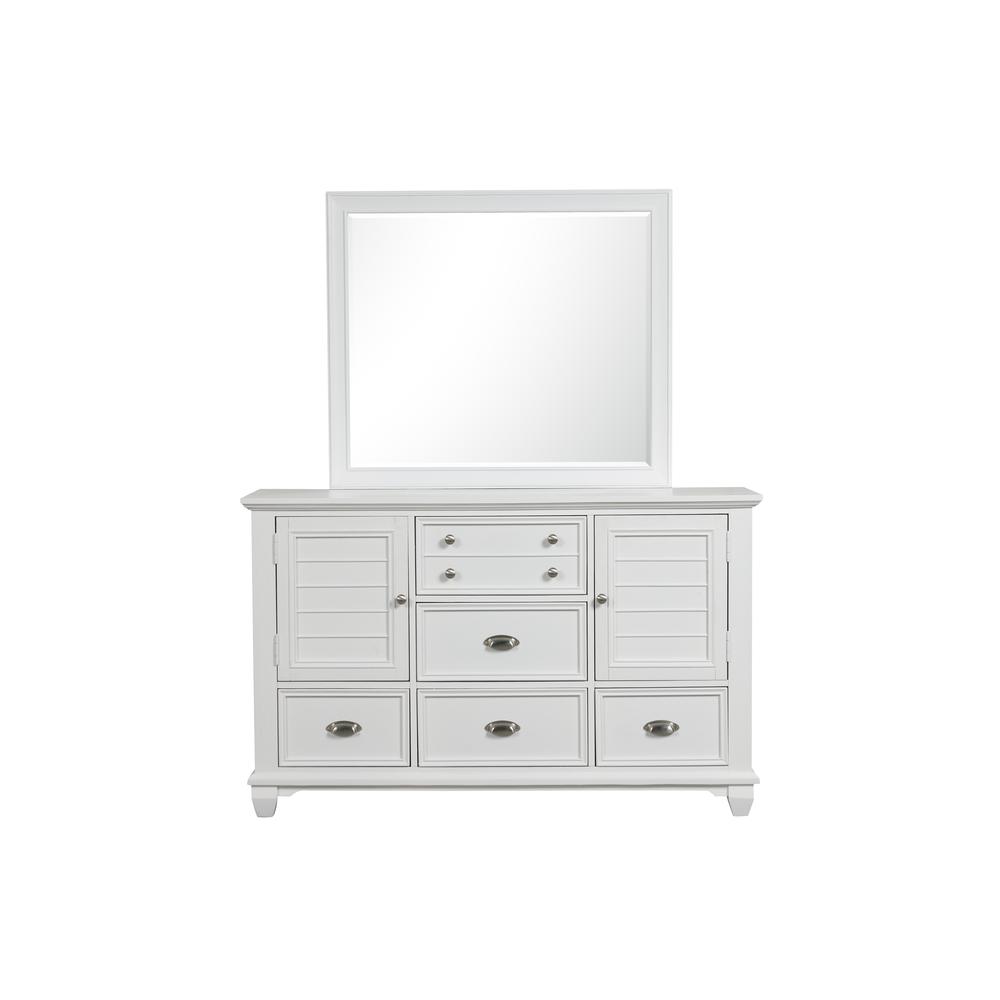 New Classic Furniture Jamestown Solid Wood 5-Drawer Dresser in White