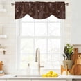 thumbnail image 4 of Tie Up Valances for Windows, Brown Adjustable Valance Curtains Window Treatment for Living Room/Bedroom Windows, Spring Flora Rod Pocket Kitchen Curtains & Drapes 42x12 Inch, 4 of 9