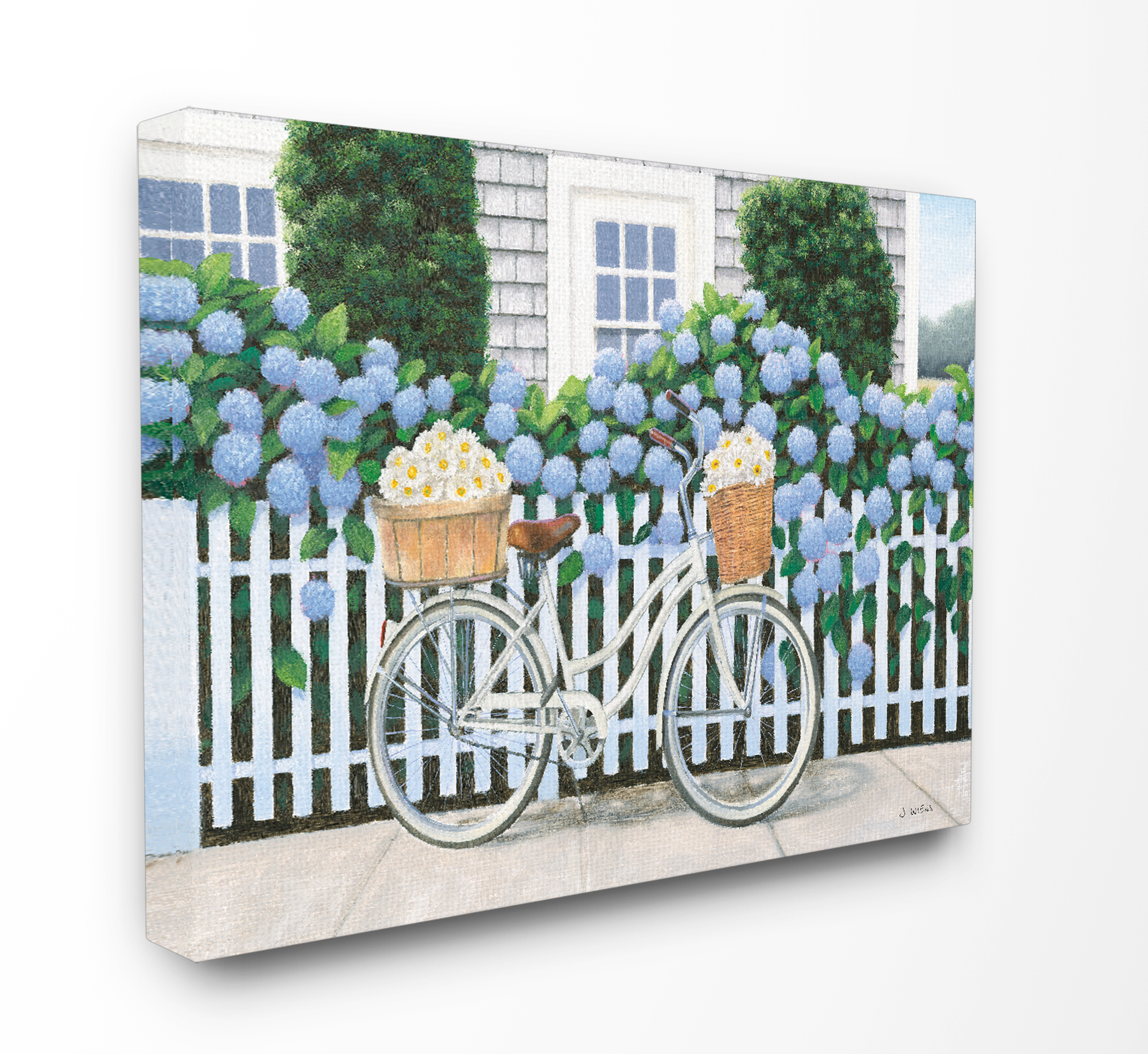 The Stupell Home Decor Collection Cape Cod Daisy Bike Oversized