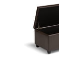 thumbnail image 5 of Bowery Hill 34" Rectangle Ottoman Bench in Chocolate Brown Faux Leather, 5 of 7