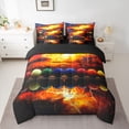 thumbnail image 2 of Castle Fairy Billiards Print Bedding Comforter Set,Snooker Sport King Bedding Sets, 2 of 8