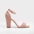 thumbnail image 3 of Melissa - Sandalias de ante rosa empolvado con perlas rosa 24 CM, 3 of 6