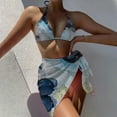 thumbnail image 2 of DPTALR Bikini Fendu pour Femmes Imprimé Coloré Trois Pièces Maillot de Bain Rembourré, 2 of 5