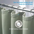 thumbnail image 2 of Sage Green Shower Curtain, Fabric Shower Curtain, Water Repellent, 12 Metal Grommets bean green, 2 of 5
