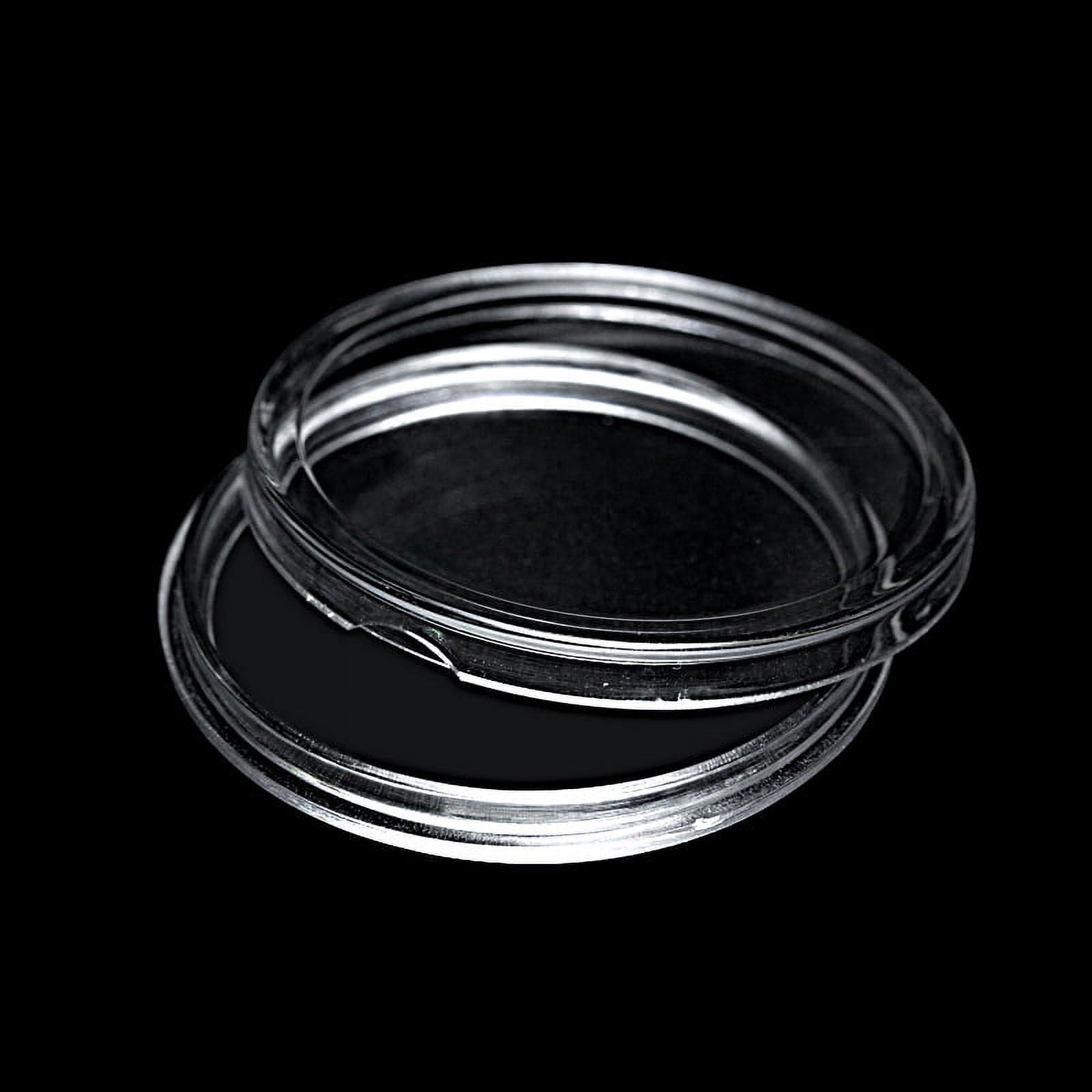 60 Pieces Silver Dollar Coin Case Holder for Collectors 40.6mm Silver Bar Plastic Round Coin Capsules Covers for Silver Bar Coin Collection Supplies, Coin Storage Case Box for Coin Collection