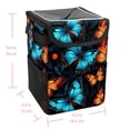 thumbnail image 5 of Flower Butterfly Foldable Car Trash Can with Lid, Leak-Proof, and Hanging Storage Bag - Trash Can for Car and Car Trash Bin, 5 of 6