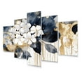 thumbnail image 2 of Designart "Hydrangea Blooms Heaven in White and Gold I" Floral Art Living Room Set, 2 of 5