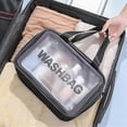 thumbnail image 5 of Matte Translucent Toiletry Bag ,with Handy Handle Makeup Cosmetic Organizer Bag Design With Wet And Dry Separation,black, 5 of 5