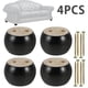 thumbnail image 5 of Muyoka Patas para muebles de madera maciza, 4 Uds., reemplazo de pies de moño de forma redonda, patas de sofá altas de 5cm, patas de muebles de 10x5cm para sofá y silla Muyoka Hogar, 5 of 7
