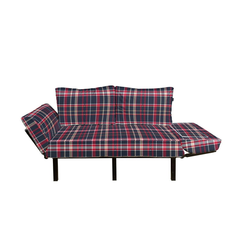 Red Plaid Country Sofa Baci Living Room