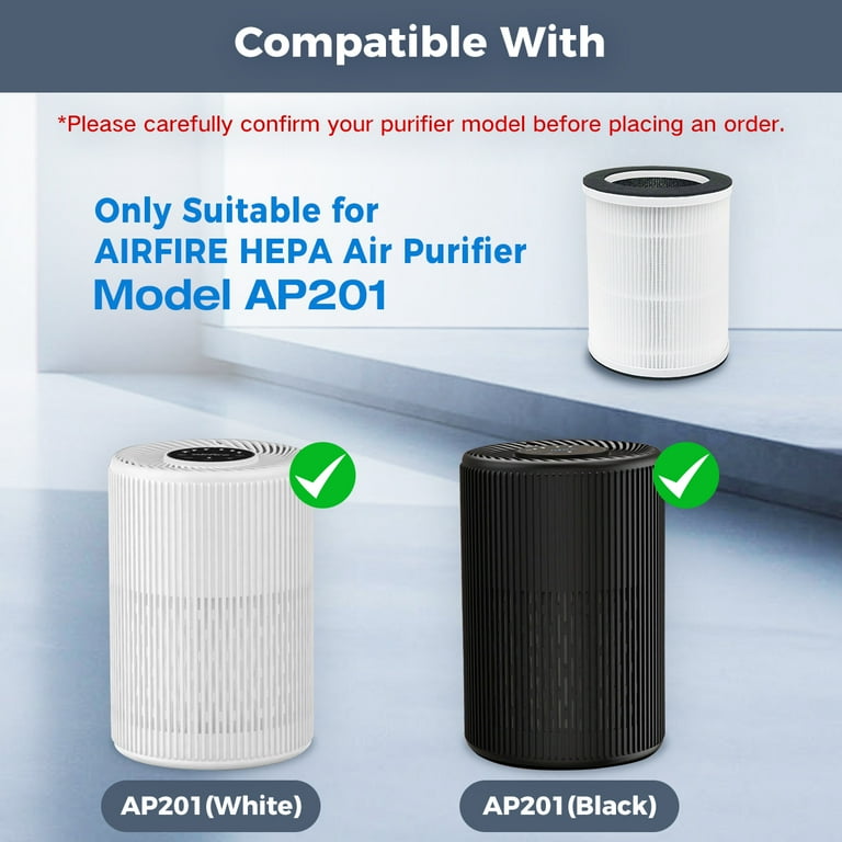 H13 HEPA Filter 2 Pack,Compatible with AIRFIRE HEPA AP201 Air