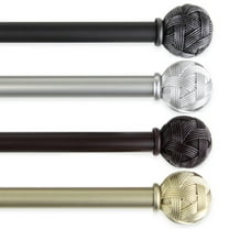 Contemporary Home Living 53" Mahogany Brown Solid Contemporary Double Curtain Rod