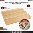 thumbnail image 5 of Rev-A-Shelf 4SDI-24 22" 3-Tier Wooden Spice Drawer Organizer Insert, Maple, 5 of 9