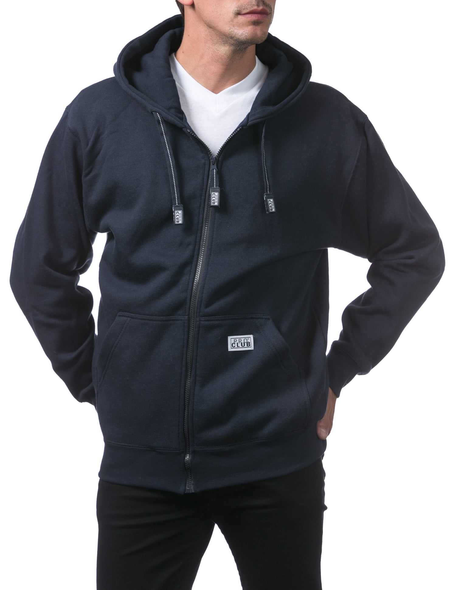 Pro Club Men's Heavyweight Full Zip Fleece Hoodie, Green