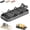 Gray, variant on Cute Bear Shape Carbon Steel Soap Dish & Sponge Holder with Drainage, Rustproof Multi-Compartment Waterproof Sink Organizer for Bathroom Kitchen Countertop (Pink)