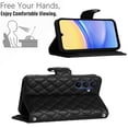 thumbnail image 5 of Allytech Wallet Case for Samsung Galaxy A25, Luxury PU Leather Shockproof Protective Flip Cover for Women Girls, Kickstand Folio Case with Card Slots Holder Wrist Strap Lanyard - Black, 5 of 7