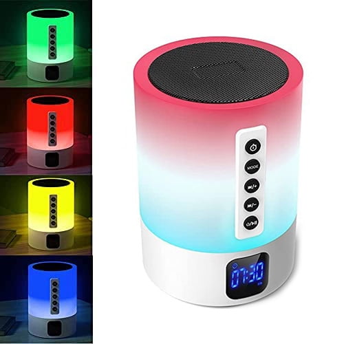 Hetyre Night Light Bluetooth Speaker Alarm Clock Best Gift for Teenage