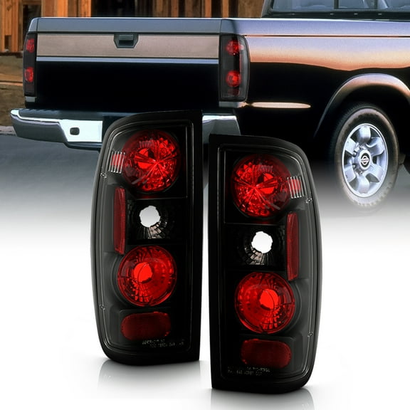 AKKON - For 1998-2004 Nissan Frontier Pickup Truck JDM Black Tail Brake Lights Lamp Left Right Set