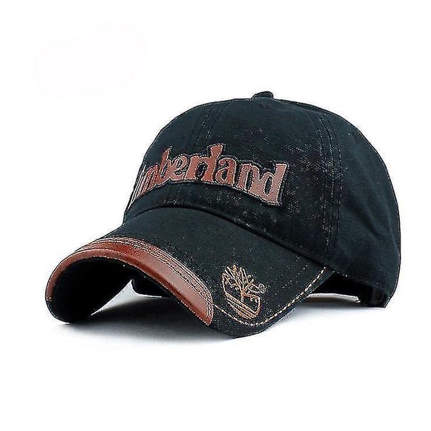 Gorra de béisbol de hombre liwang de mezclilla de ala larga Casual negro