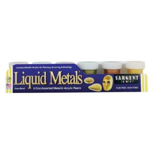 Sargent Art - Liquid Metals 6-Color Acrylic Paint Set