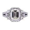 thumbnail image 1 of Anillo cuadrado de diamantes de imitación de las mujeres Anillo de corte en forma de anillo de boda para regalar, 1 of 4
