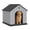 Black, variant on Bifanuo Durable Dog House for Small to Medium Dogs, PP Material Weatherproof Puppy Shelter with Elevated Floor & Air Vents, Easy Clean, Gray, 26.2"L x 24"W x 26"H