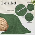 thumbnail image 3 of Dark Green Burlap Texture Body Pillow Covers 20"x60", Farmhouse Vintage Green Soft Brushed Microfiber Breathable Throw Pillow Covers, Pillowcase with Zipper for Couch Sofa Bedroom Living Room, 3 of 9