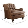 thumbnail image 3 of ACME Durham Recessed Arm Accent Chair with Nailheads in Retro Brown, 3 of 3
